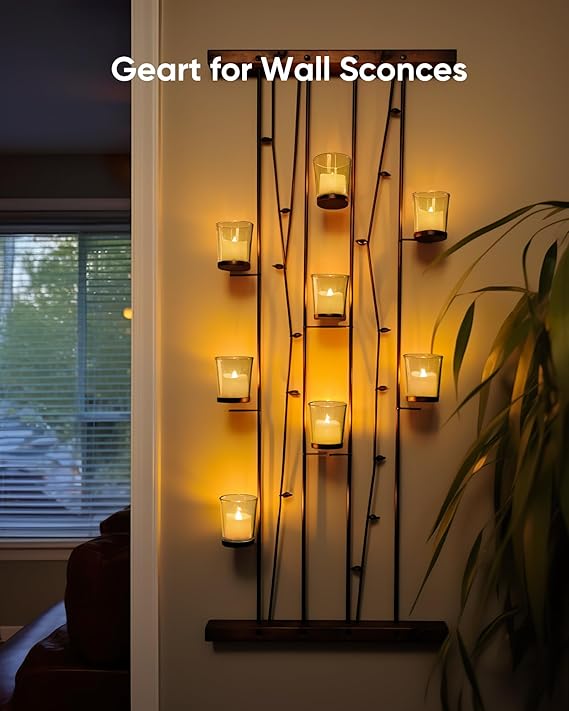 24Pack Flameless Votive Candles, 200+Hour Long Lasting Electric Fake Candles, Battery Operated Tealights in Warm White for Christmas, Wedding Decor (Ivory Base, Batteries Included)